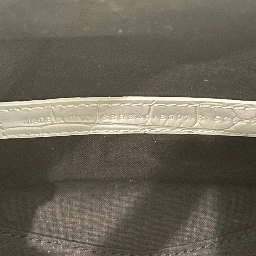 Balenciaga Neo Classic Hobo Crocodile Embossed Leather XS White - Picture 16 of 16